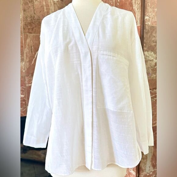 Helmut Lang NWT Blend Shirt with Adjustable Sleeves in Optic White Size Small - Picture 3 of 13